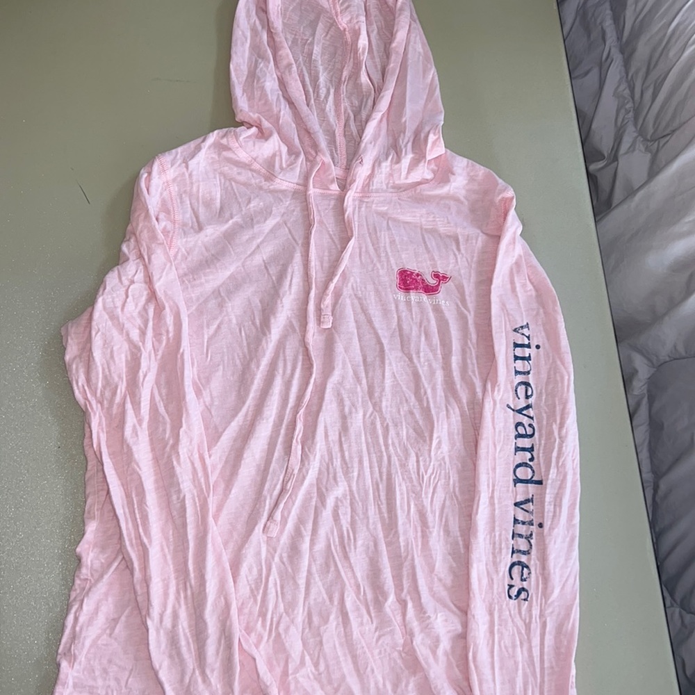 Vineyard Vines light pink loose hoodie